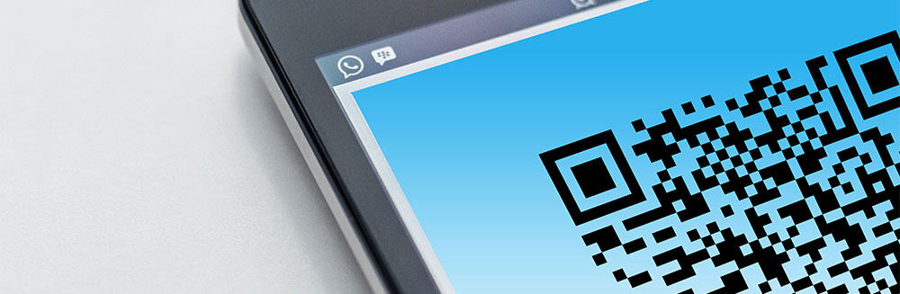 QR code on a smartphone