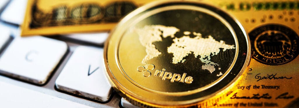 Gold ripple coin