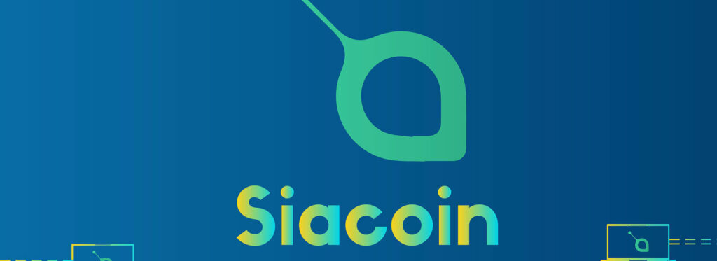 siacoin icon on blue background