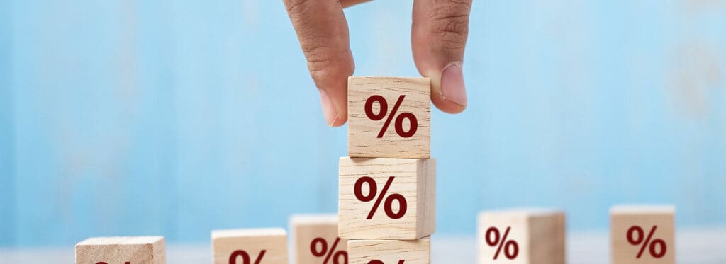 pile of interest rate blocks