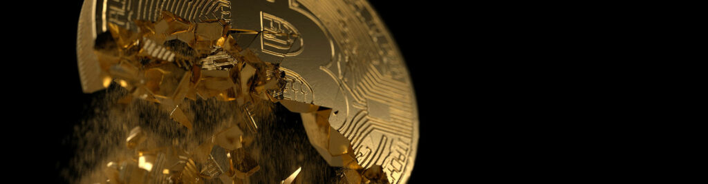 bitcoin crumbling in dust