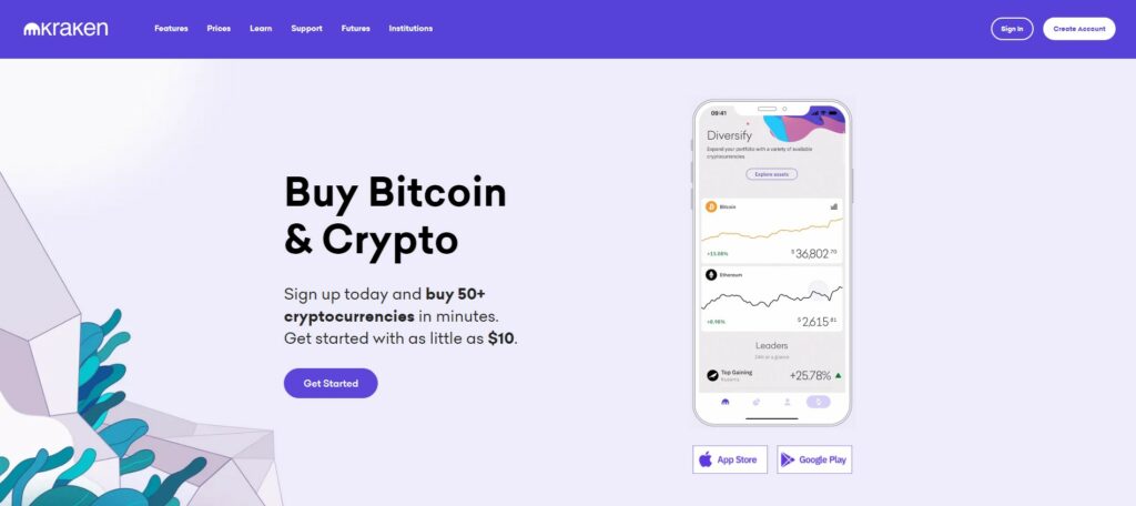 Kraken new homepage