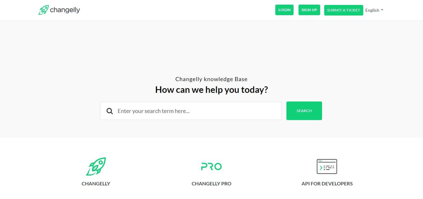 Changelly support