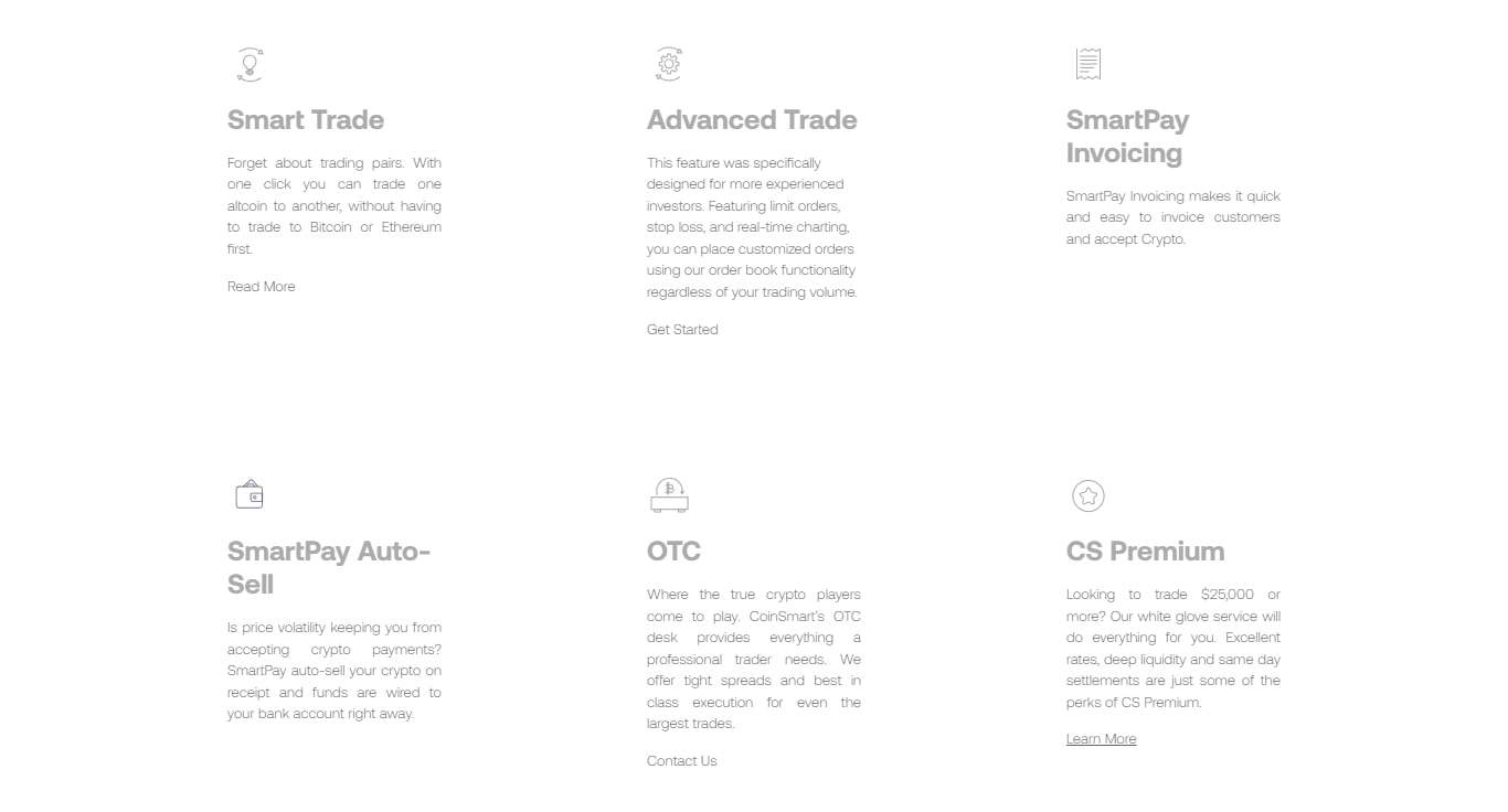 CoinSmart features
