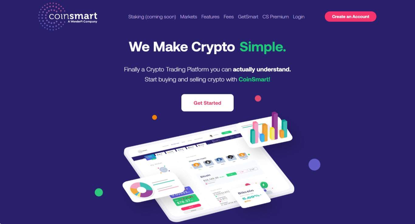 CoinSmart homepage