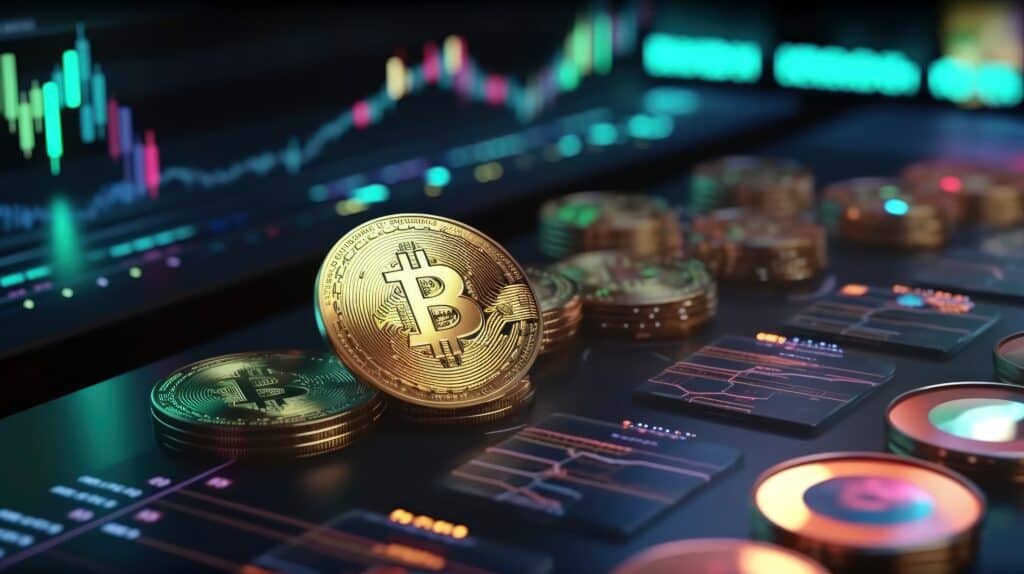 Bitcoin Cryptocurrency with price chart
