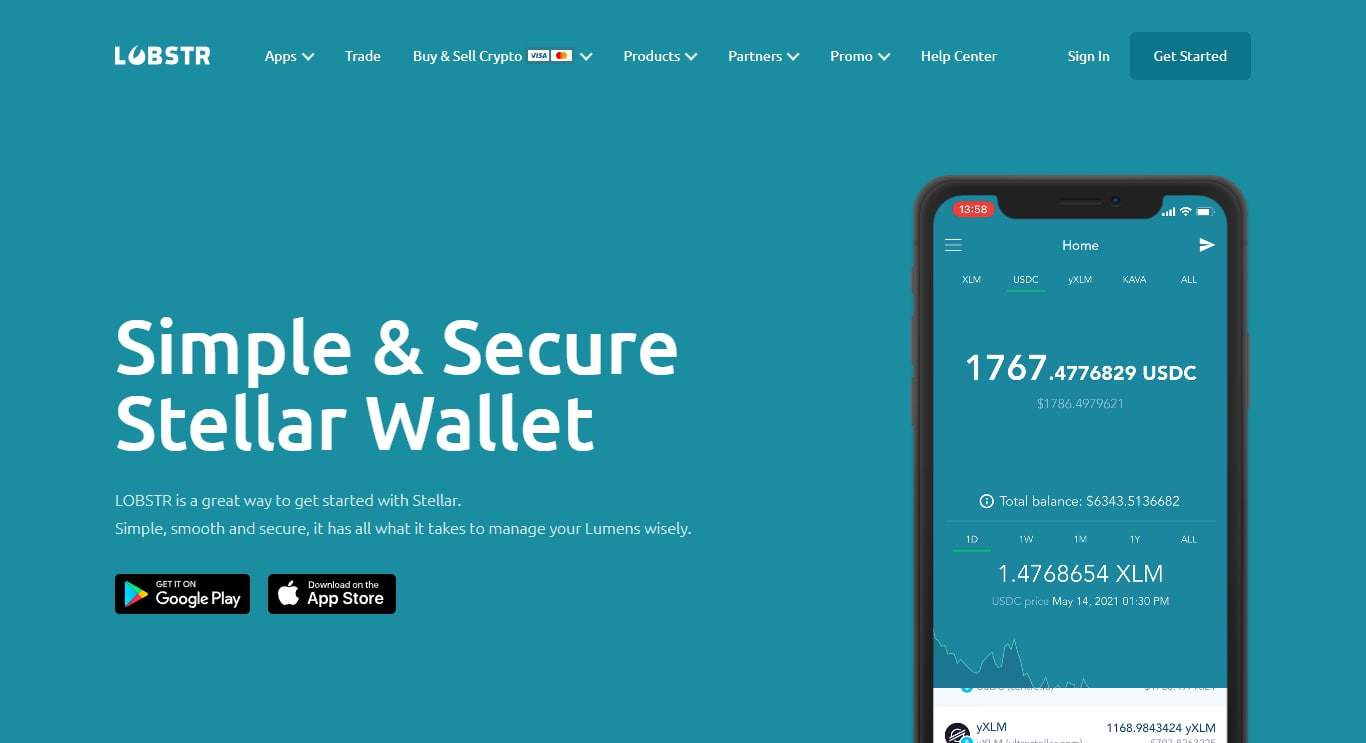 LOBSTR homepage