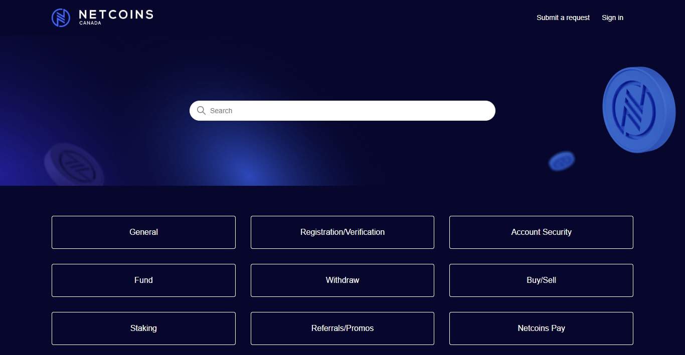Netcoins support