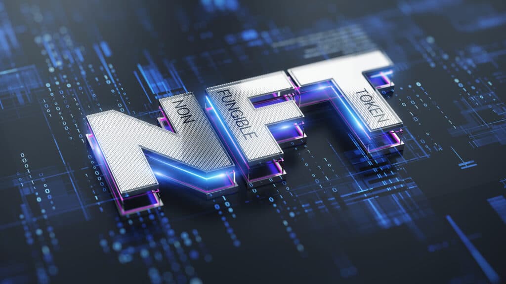 NFT nonfungible tokens concept