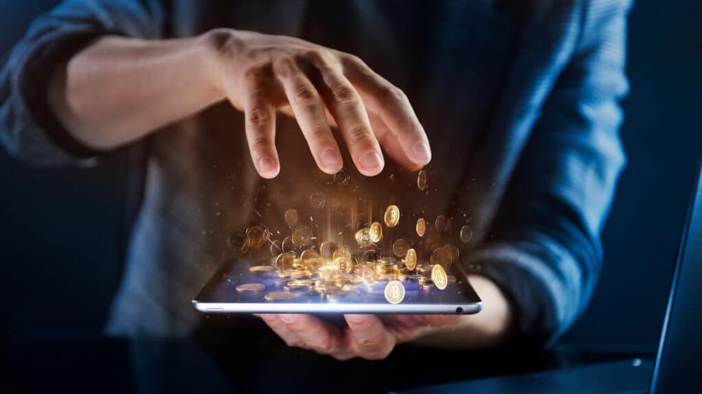 Concept of mining crypto on android smartphone