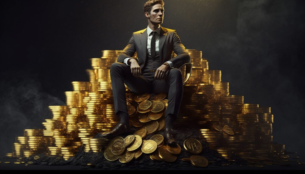 Crypto billionaire concept