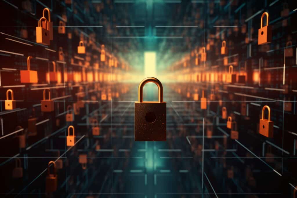 Blockchain lock and key concept