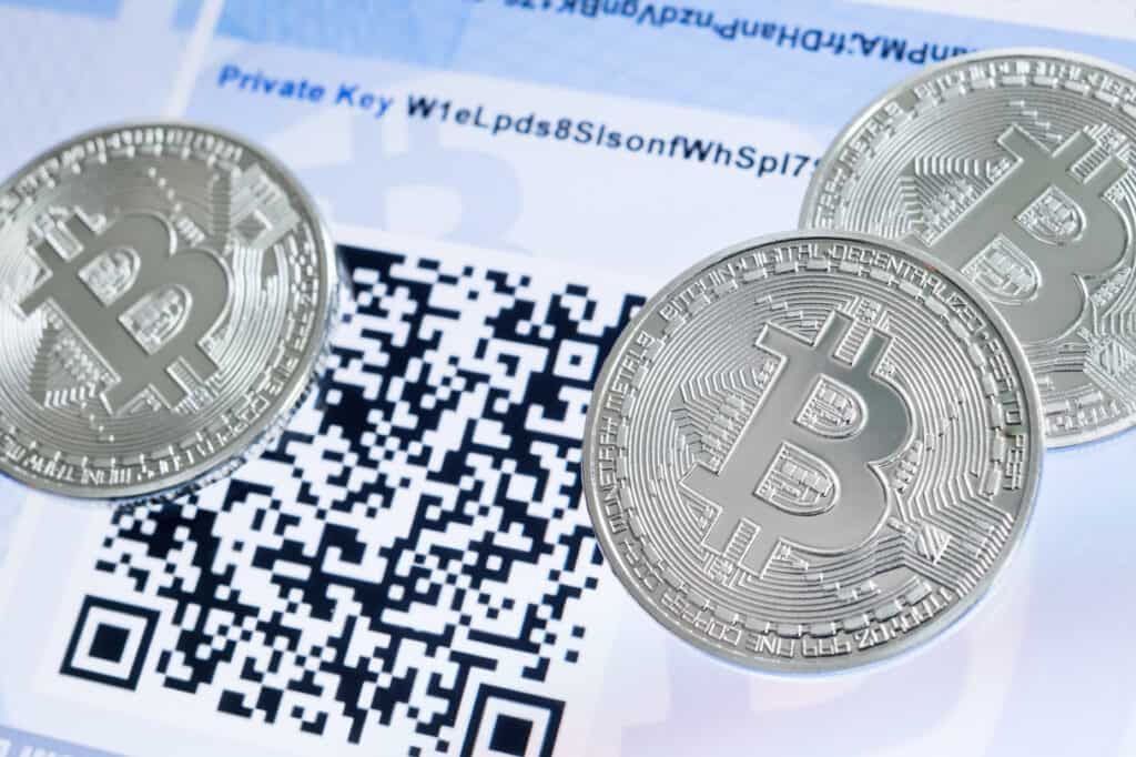 Cryptocurrency Bitcoin paper wallet