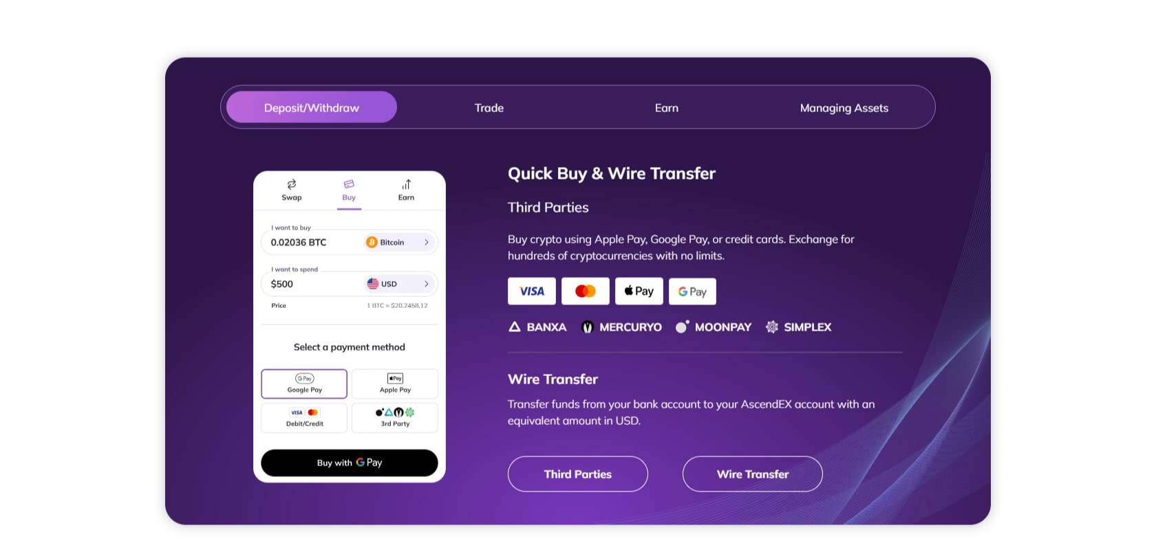 AscendEX features