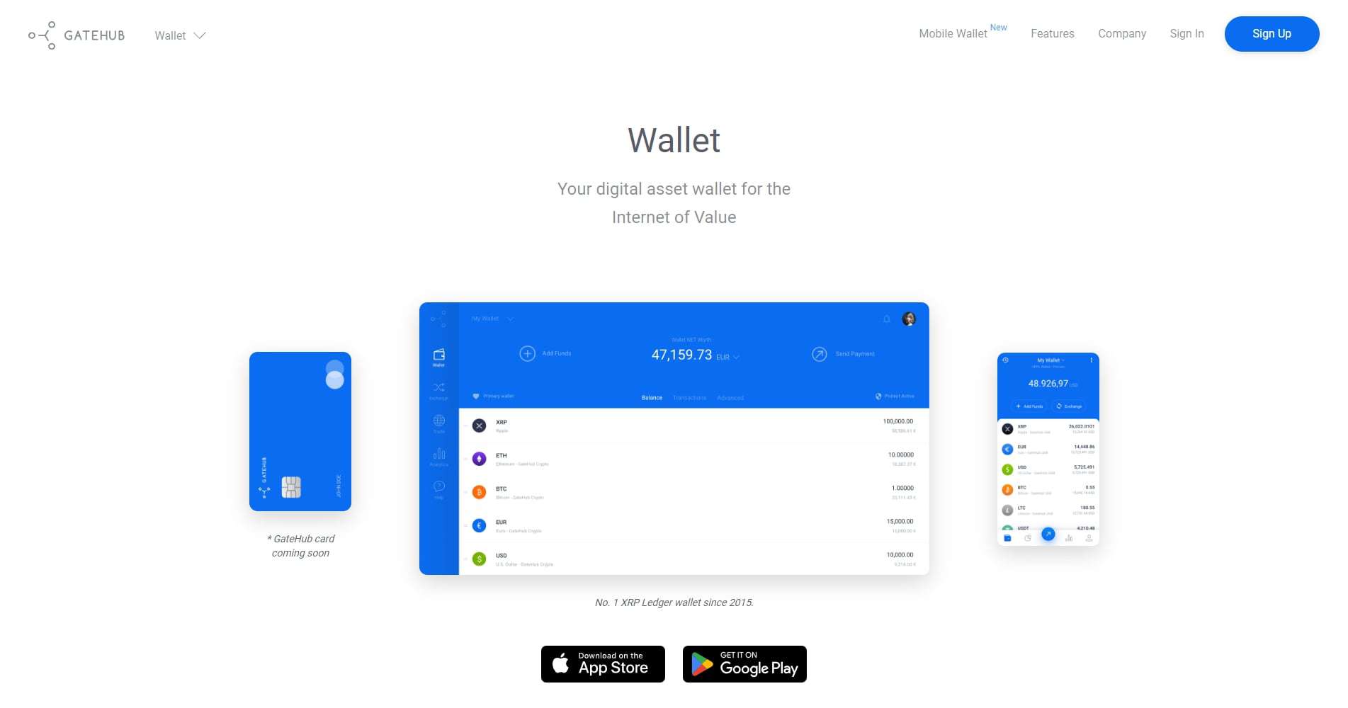 GateHub homepage