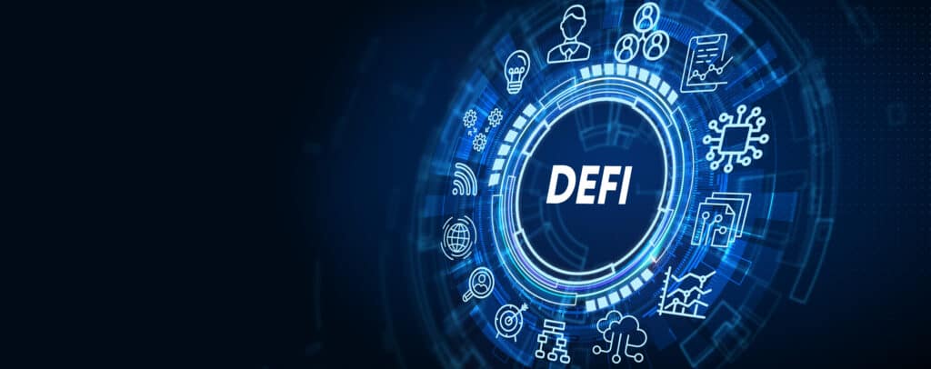DeFi -Decentralized Finance concept