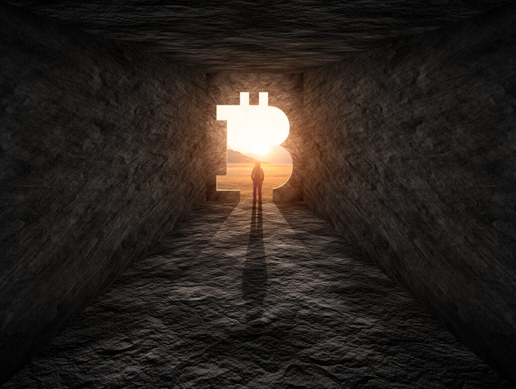 Bitcoin-shaped exit