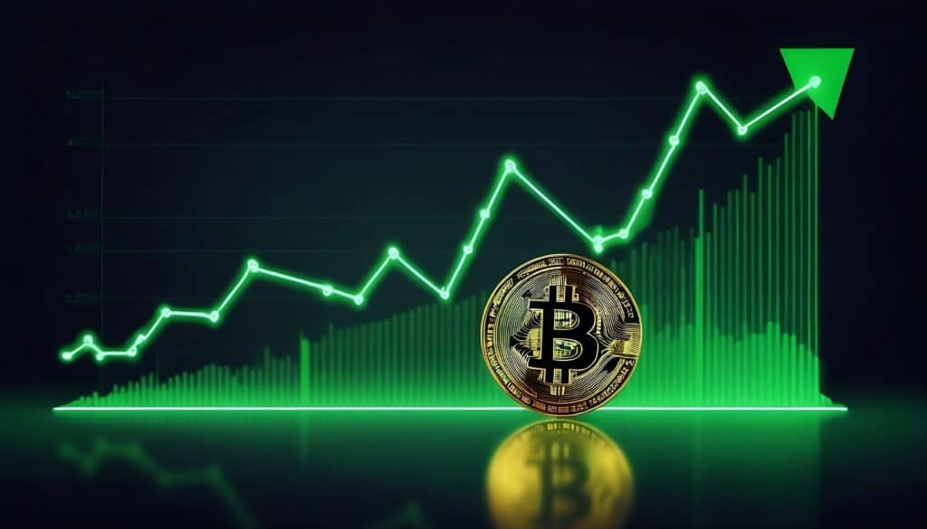 Growing bitcoin concept