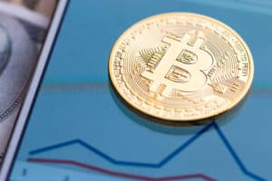 Bitcoin Crypto currency on chart exchange