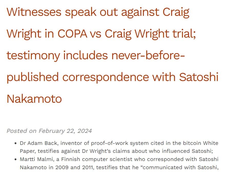 COPA vs Wight legal battle