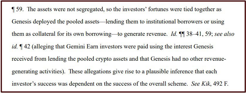 Excerpt from the SEC vs Genesis and Gemini court order