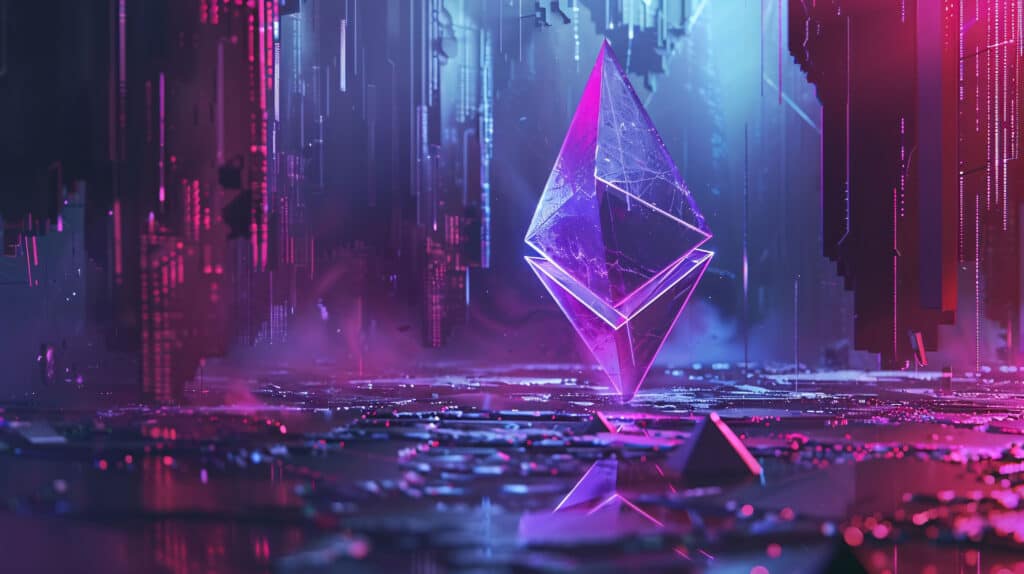 Futuristic Ethereum Blockchain Concept