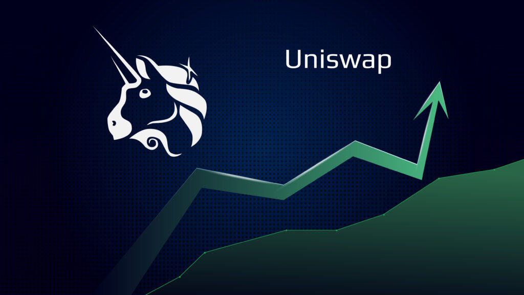 Uniswap UNI in uptrend arrow