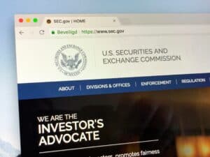 website of the US SEC