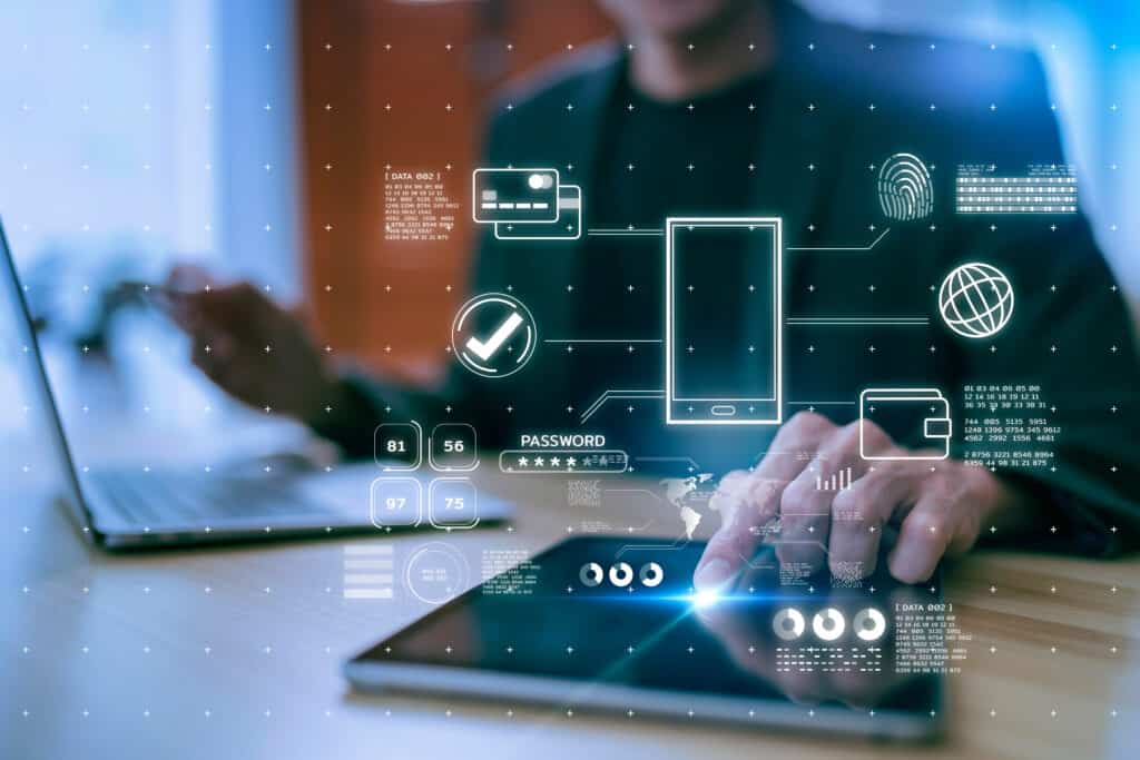 Cybersecurity cybercrime internet scam, online business secure payment, Cyber security platform VPN computer privacy protection data hacking malware virus attack defense, online network technology