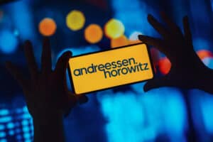 Andreessen Horowitz Logo Is Displayed on a Smartphone.