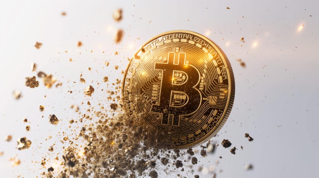 Bitcoin halving, block reward halving with a reduction in BTC supply