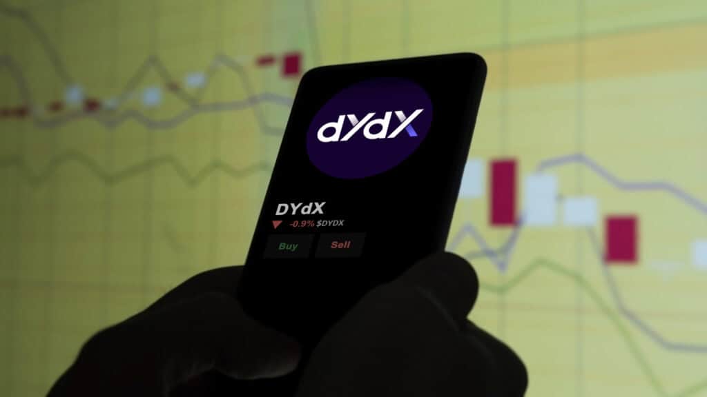 Investor analyzing the price of dYdX