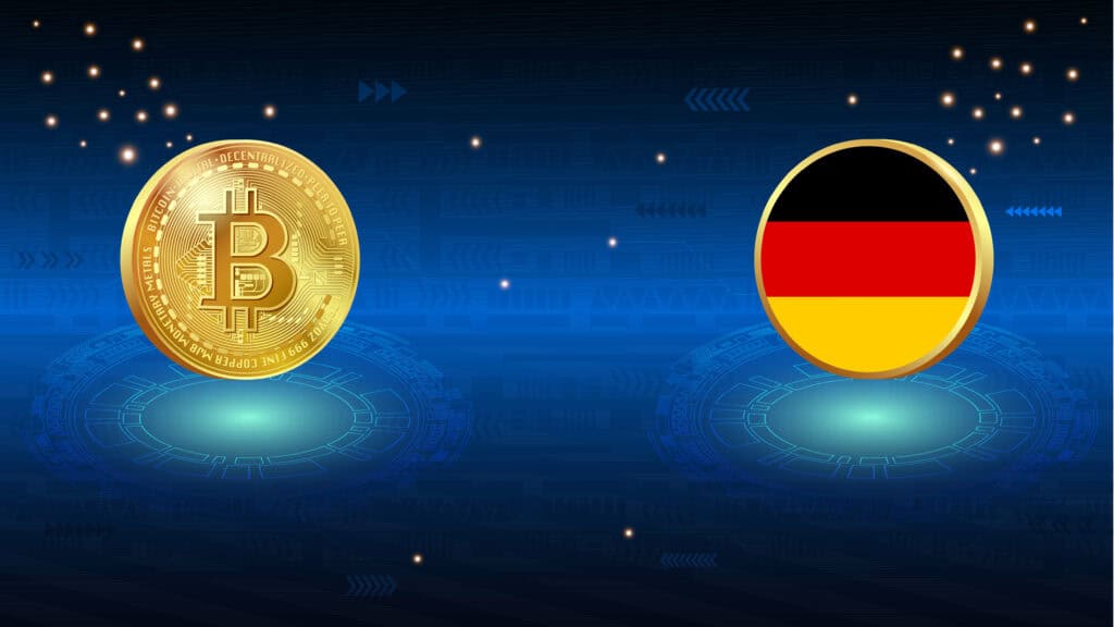 Germany flag and Bitcoin